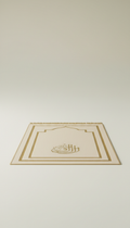 Sandstone Prayer Mat with Minimalist Gold Border
